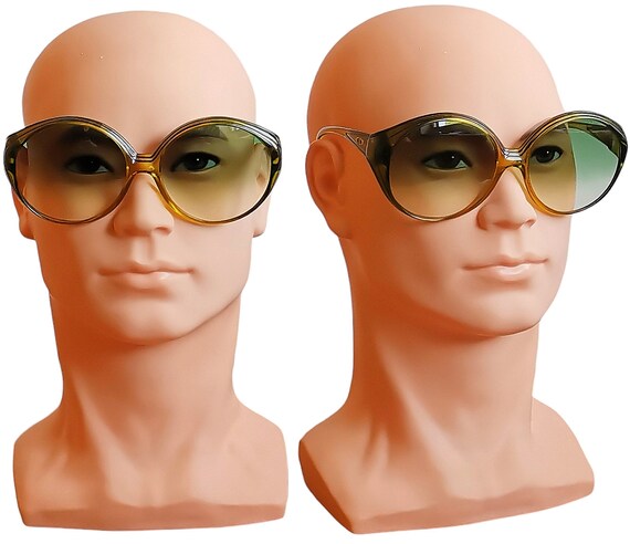 DIOR vintage sunglasses green yellow rare oversiz… - image 5