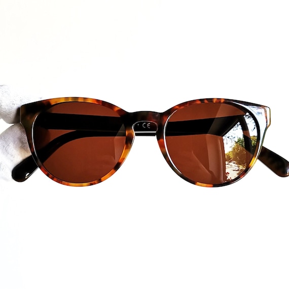 RALPH LAUREN Oval Sunglasses Vintage Tortoise Brown Tartan  display picture 3