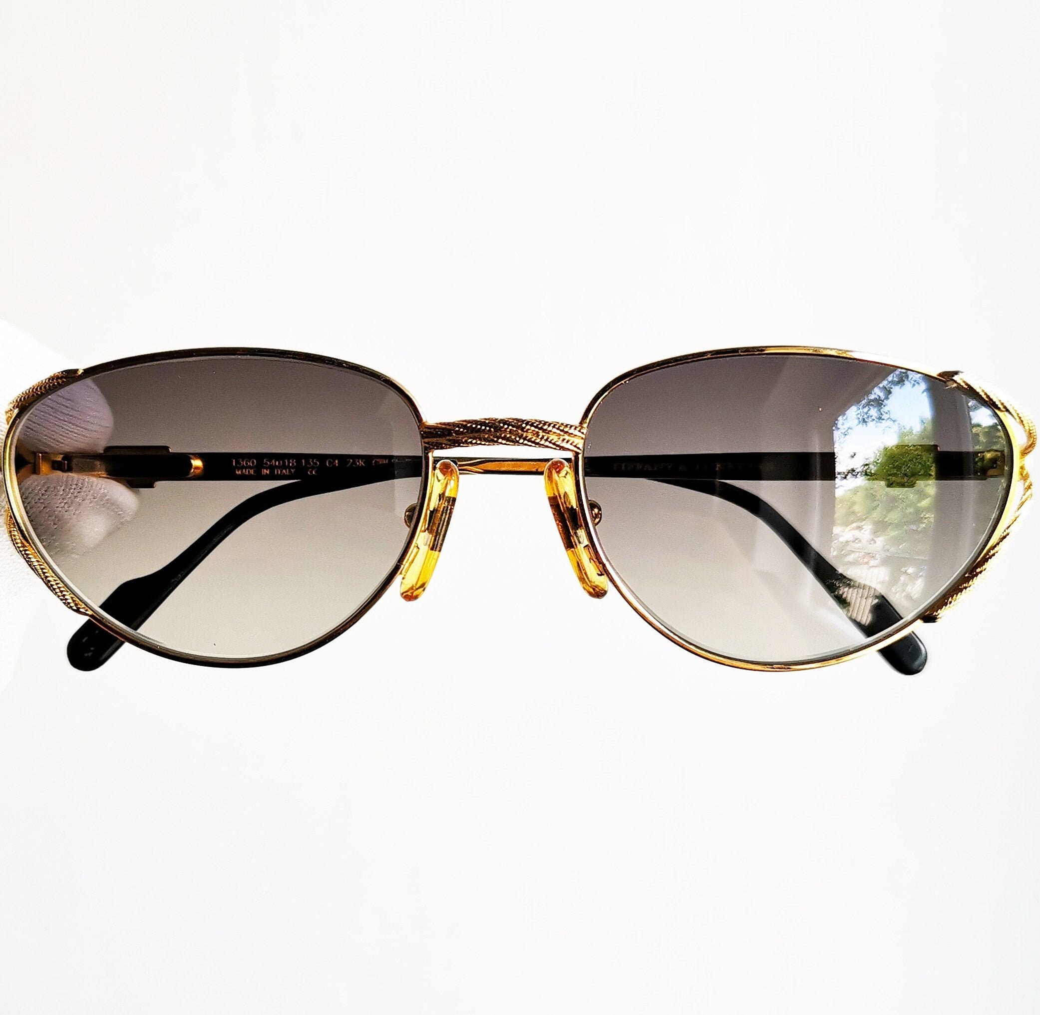 人気定番の Gold 23K TIFFANY Plated Filled Rare Sunglasses Vintage 小物