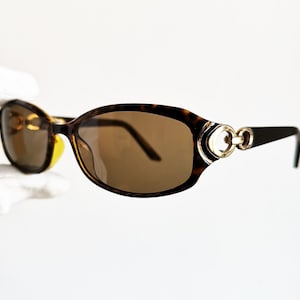 DIOR small Sunglasses vintage rare oval wrap tortoise brown gold ring Christian tiny CD3177 frame square 90s Rihanna Lady Gaga Kylie Jenner