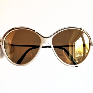 DIOR vintage Sunglasses rare round oval mask frame white aviator pilot drop sun shape Christian 2251 90s gold mirror lens Migos Rihanna NOS