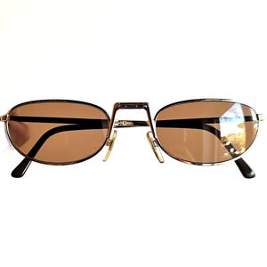 CHRISTIAN DIOR Folding sunglasses vintage oval small rare 2388 Migos designer Rihanna Lay Gaga frame gold plated brown lens 80s 90s new NOS