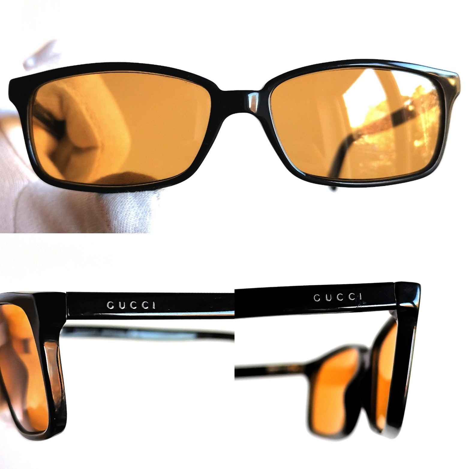 GUCCI ヴィンテージ サングラス 長方形 ブラック スモール GG1644