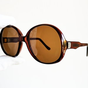 YVES SAINT LAURENT vintage zonnebril zeldzame YSL ronde bruin gemaakt in Frankrijk Erieae diva ovaal festival Rihanna Lady Gaga boho hippie nieuwe nrs 80
