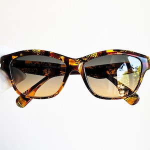 KENZO sunglasses vintage square rectangular red yellow black tartan Migos Rihanna Lady Gaga Kylie Jenner made in France new orange lens y2k