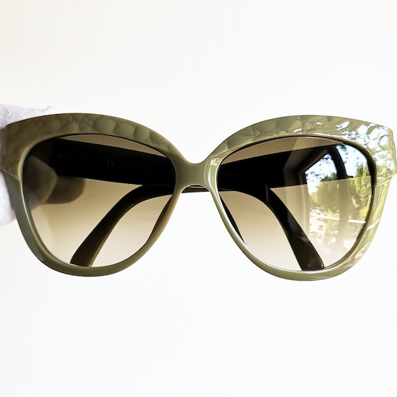 DIOR vintage sunglasses rare squared pistachio gr… - image 1