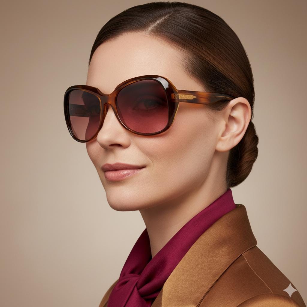 Playboy Pink and Brown Oversize Women\'s Sunglasses Mint Vintage Playboy Optyl Ombre Amber Oversized Optyl  main image 3