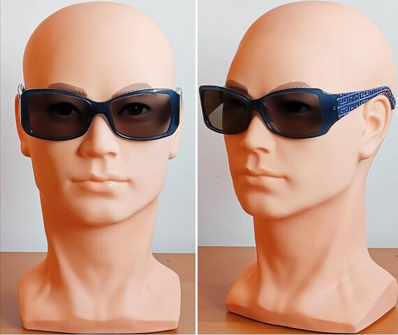 GIVENCHY Vintage Sunglasses Wrap Square Blue SGV-567