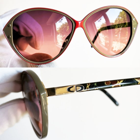 DIOR vintage sunglasses rare oval new purple pink len… Gem