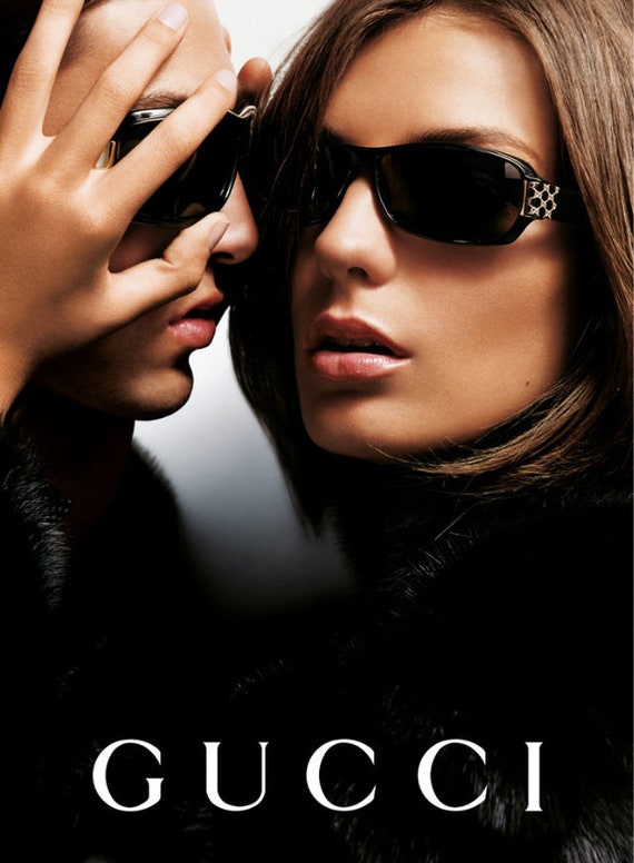 GUCCI vintage sunglasses black oval rectangular s… - image 6