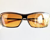 GUCCI vintage sunglasses rare square rectangular new orange mirror lens GG2688 S oval mask wrap 90s cateye Rihanna Lady Gaga Bella Hadid y2k
