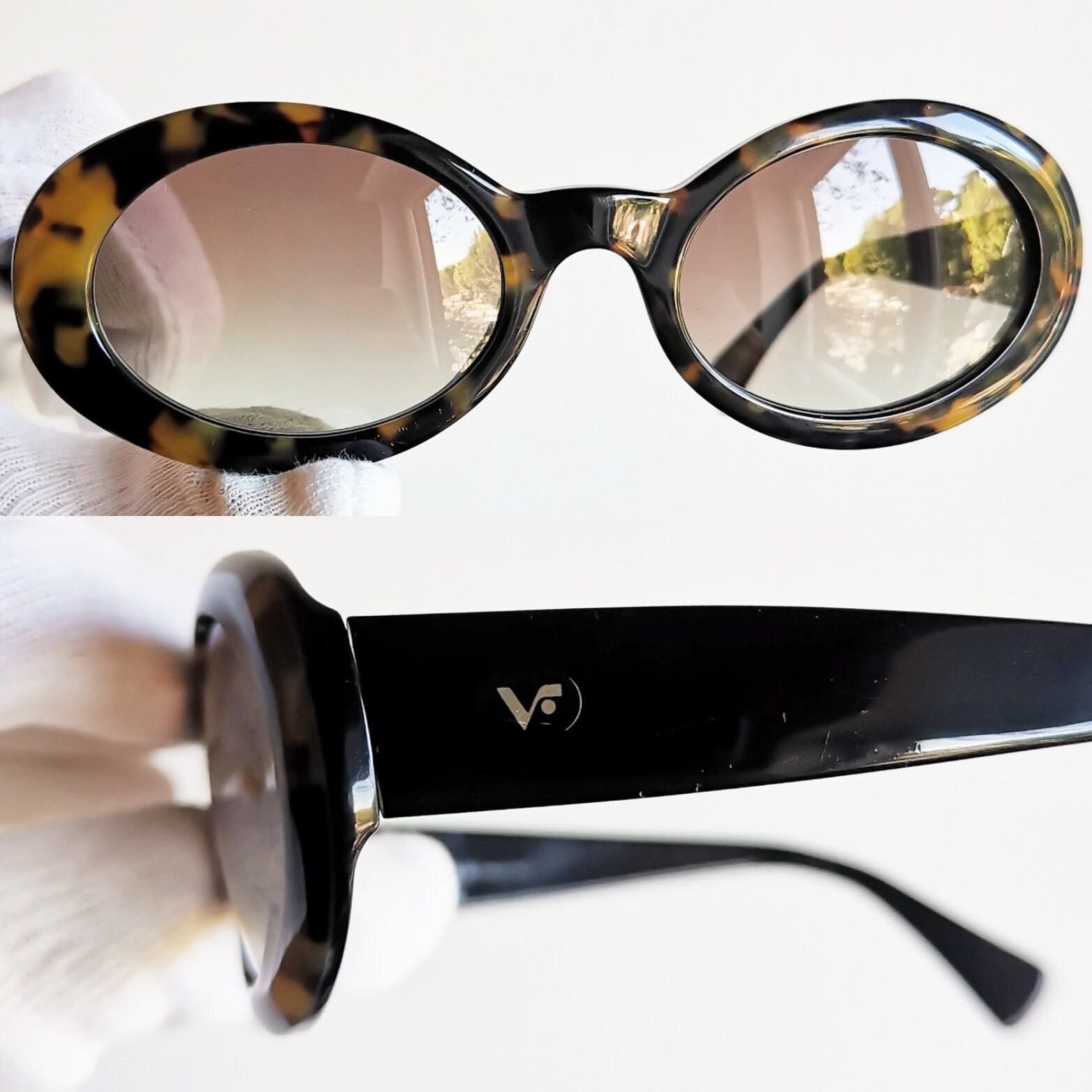 Occhiali Da Sole Vintage Polarizzati – Forma Pilota Ovale 70mm, Protezione UV400, Modello Leopardo/nero