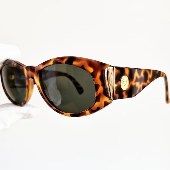 VERSACE vintage sunglasses rare 4V4 square oval m… - image 1