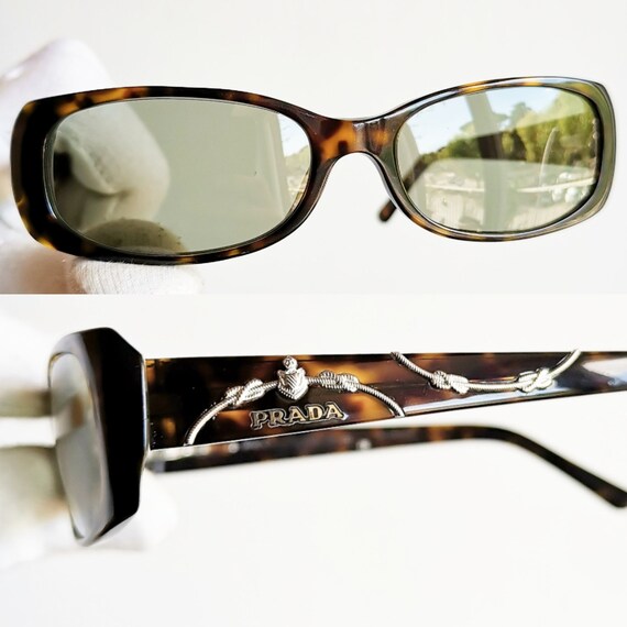 PRADA vintage sunglasses rare rectangular squared VPR… Gem