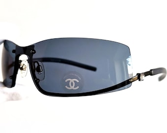 archive CHANEL sunglasses ケースなし CHANEL 00s y2k archive rimless sunglasses Coco rhinestone