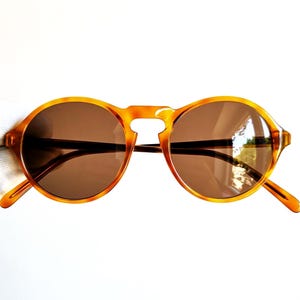PERSOL RATTI vintage zonnebril zeldzaam rond schildpadbruin 09171 klein montuur klassiek pantosleutelbrug zilver nieuw NOS 60s 70s 80s Johnny Depp