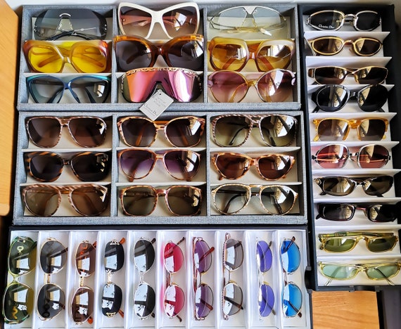 DIOR Diorstart Vintage Sunglasses Silver Orange Lens Wrap