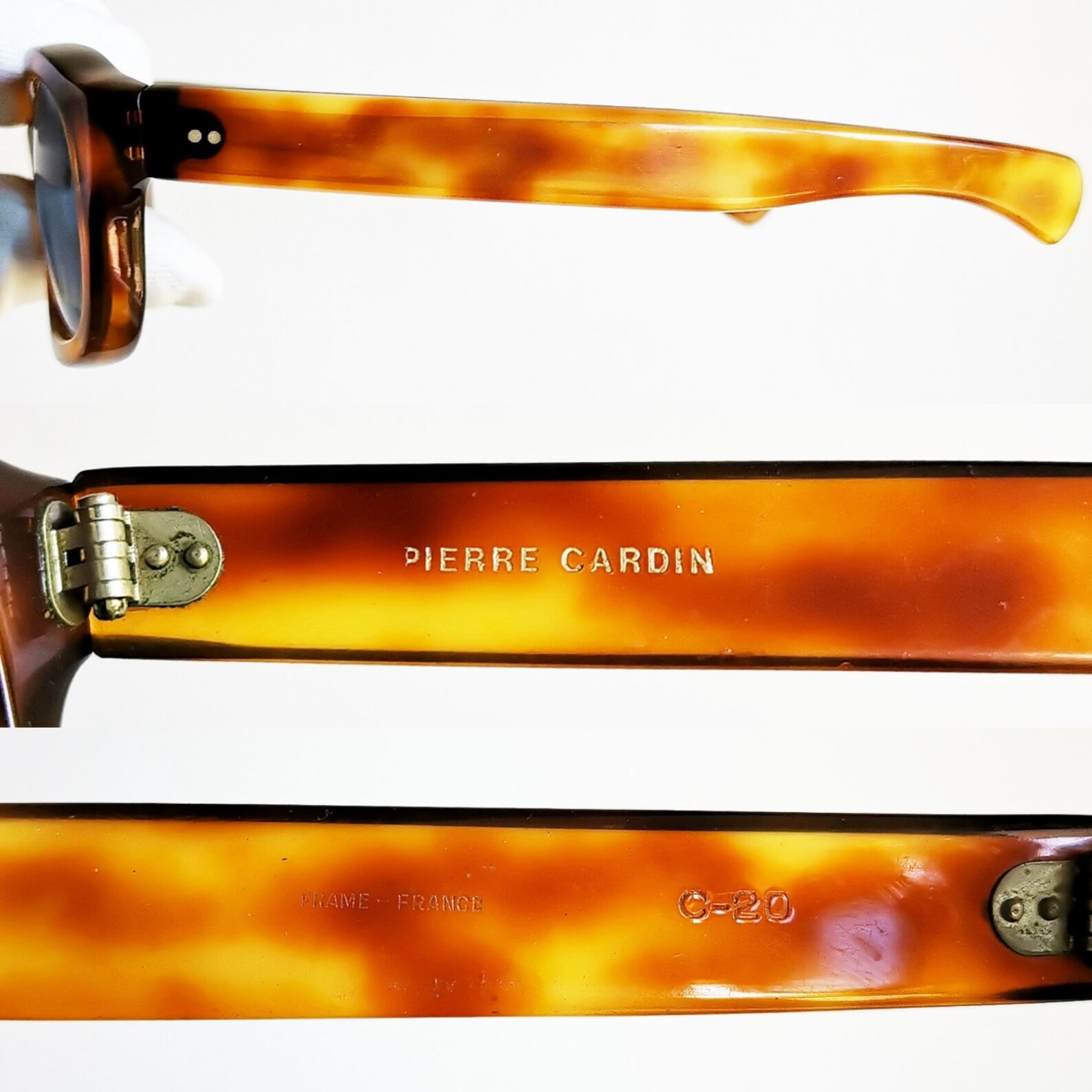 Lunettes De Soleil Vintage Pierre Cardin Surdimensionnées Marron - Occasion