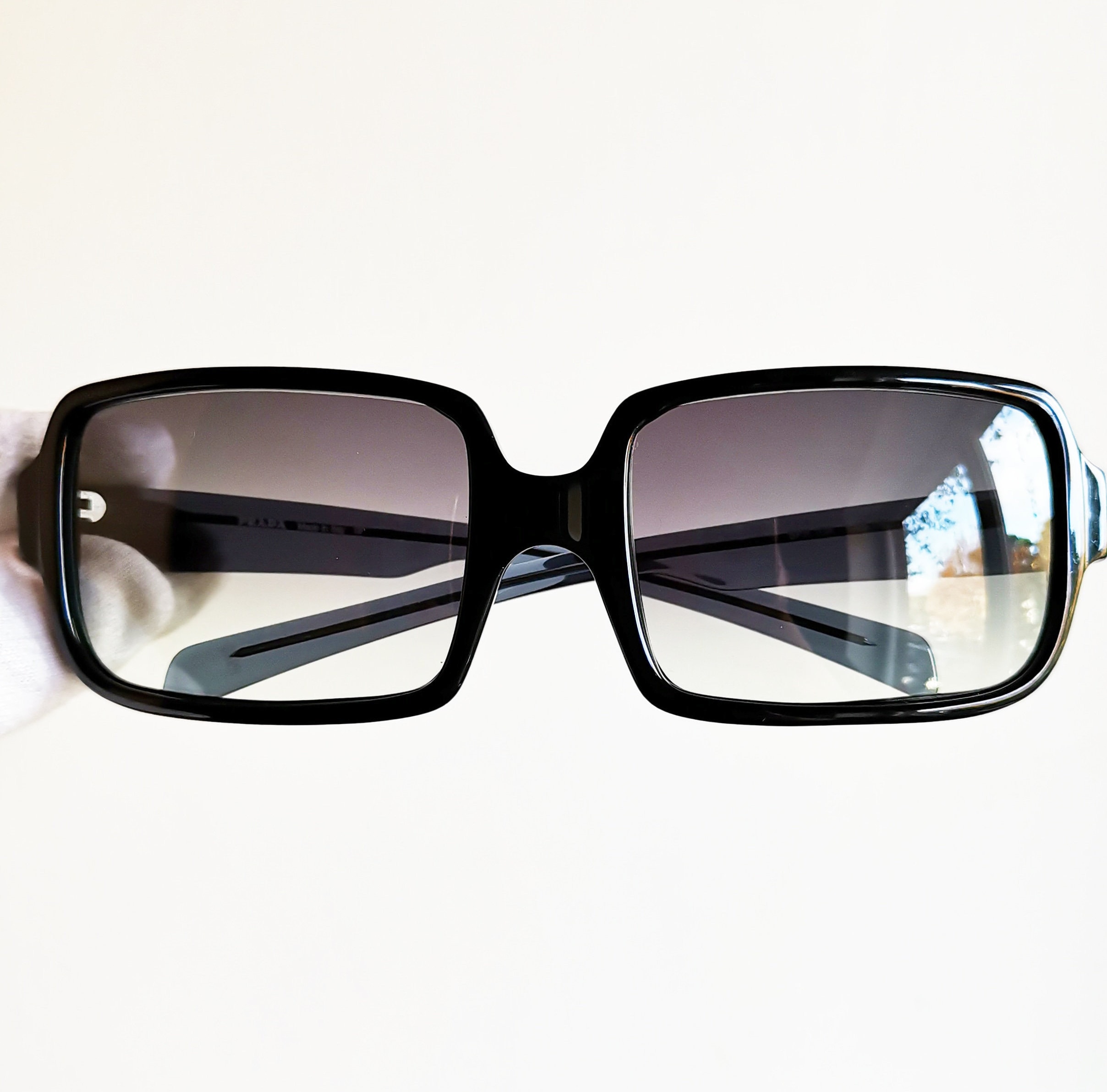 PRADA Vintage Sunglasses Rare Square Oversize Big Large SPR10A Etsy