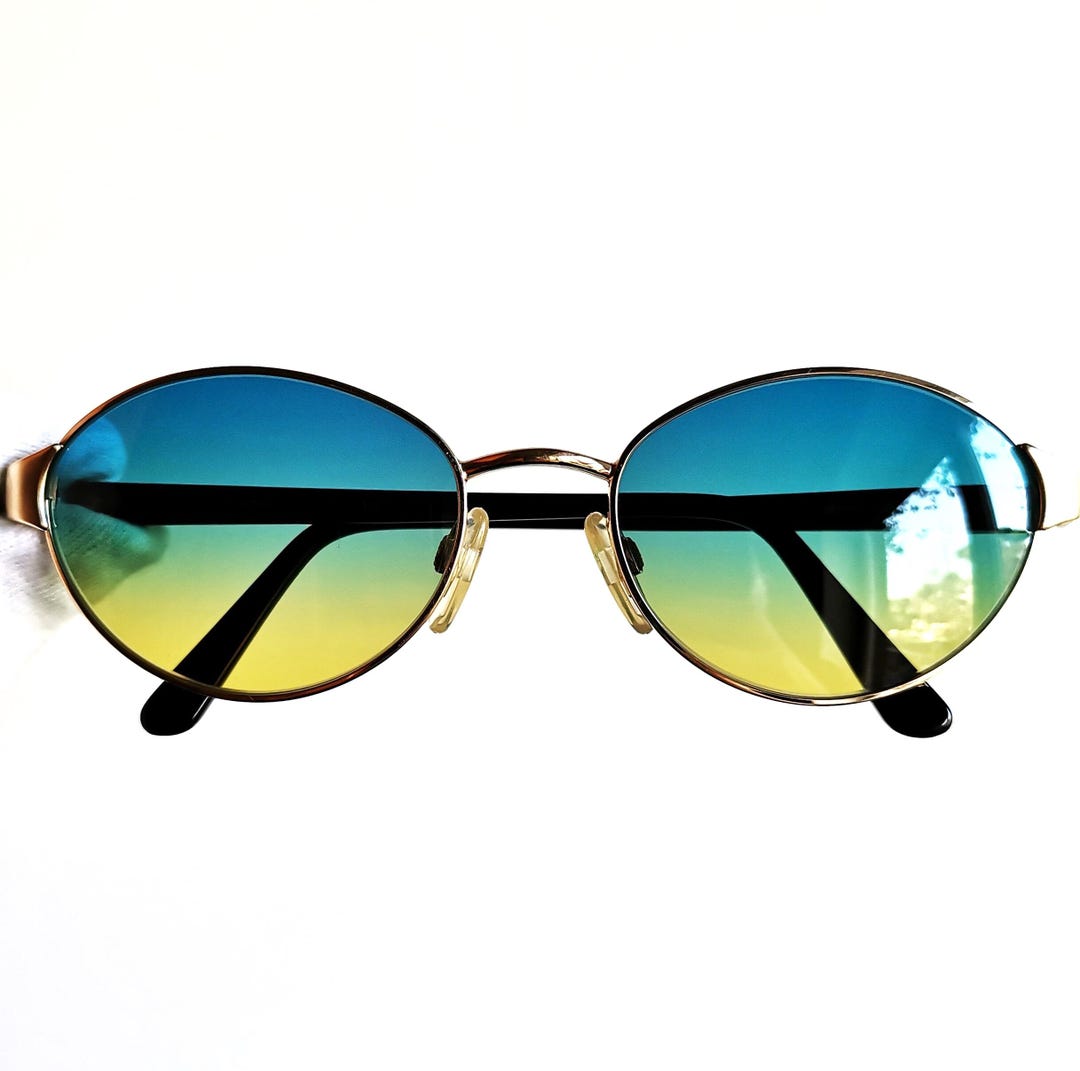 イヴ・サンローラン ヴィンテージサングラス オーバル ブラック