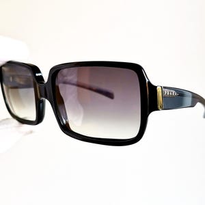PRADA vintage sunglasses rare square Oversize big Large SPR10A clear blue odd visor frame oval mask Asap Rocky Migos Lady Gaga 90s new NOS
