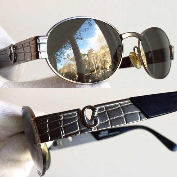 ovale soleil S22 Etsy de lunettes vintage rare crocodile VERSACE qwtP7XO