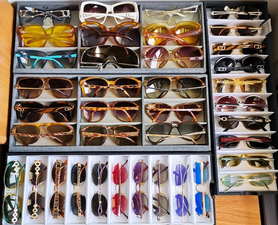 DIOR vintage sunglasses rare gold oval rectangula… - image 7