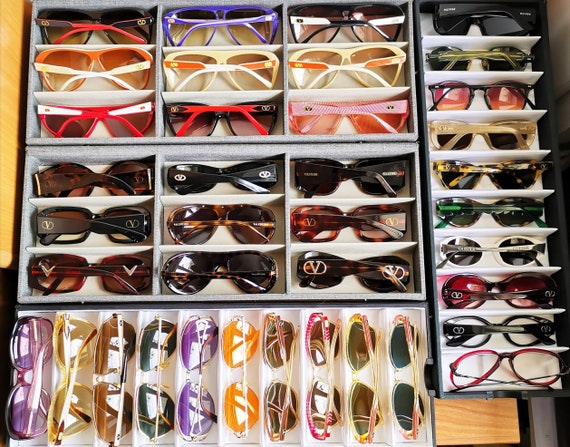 VALENTINO vintage Sunglasses gold rectangular ova… - image 9