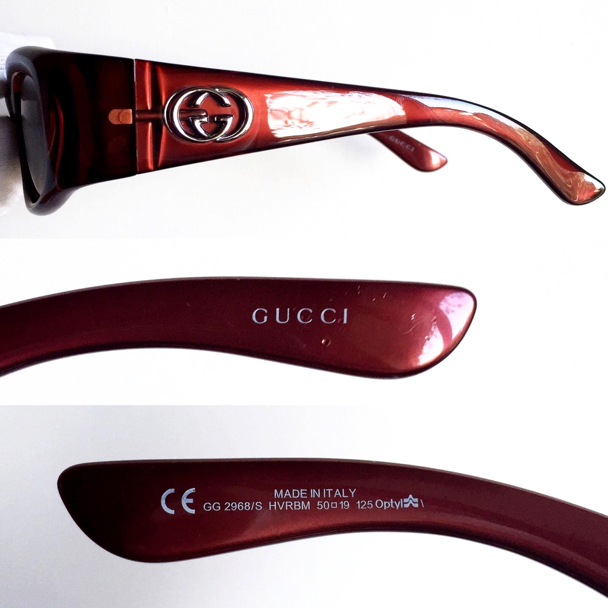 サングラス GUCCI Silver/red oval sunglasses Oval frame sunglasses in Silver Red Undefined | GUCCI® SI