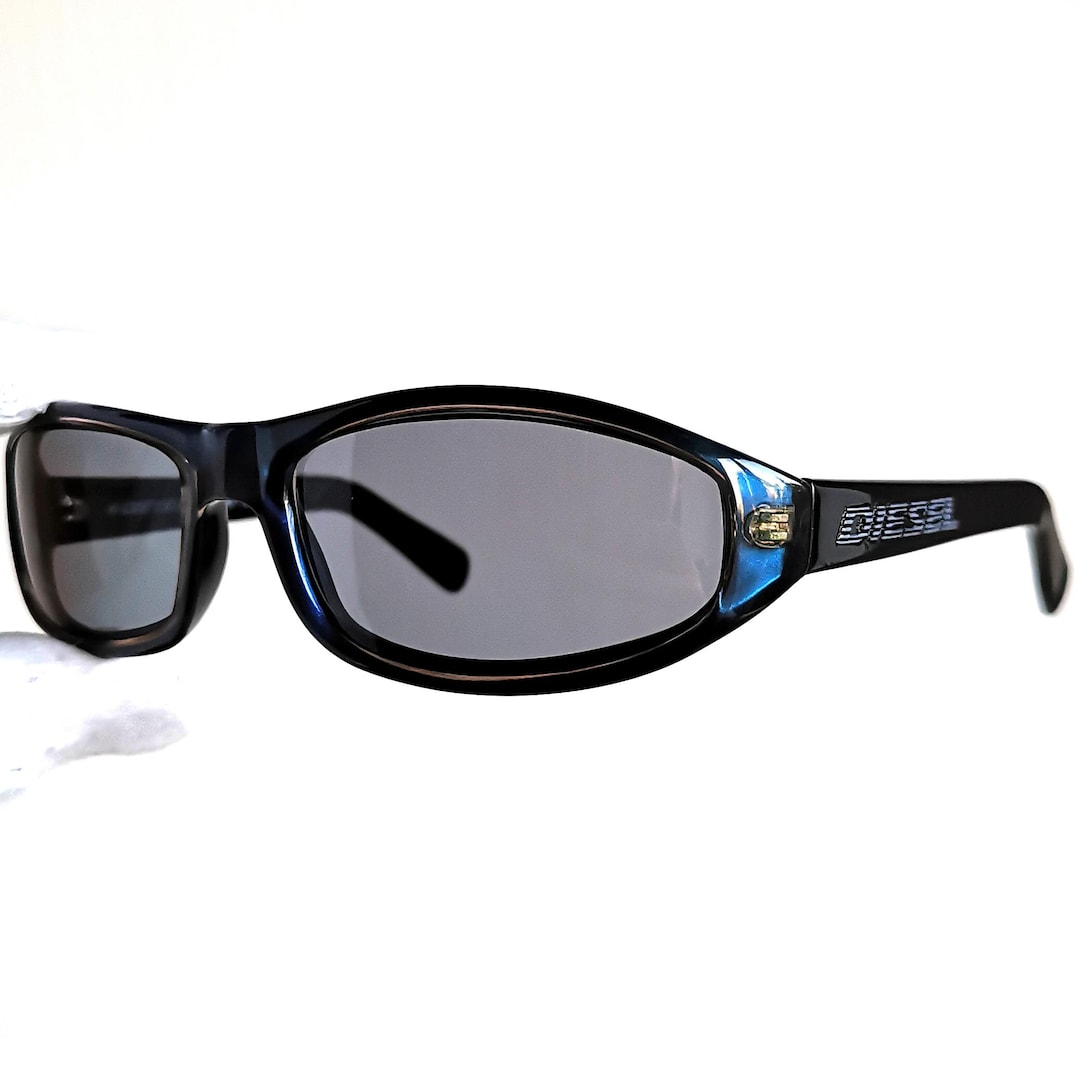 DIESEL サングラス DIESEL Vintage Sunglasses Oval Wrap Blue Purple Black Shades