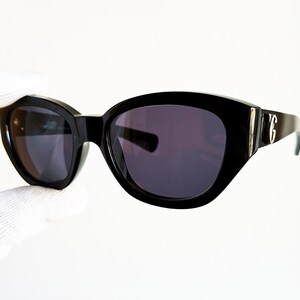 VERSACE Vintage Sonnenbrille selten schwarz oval quadratisch silber Gianni 462 90s Migos Rihanna Designer Lady Gaga Bella Hadid Cateye neue Gläser