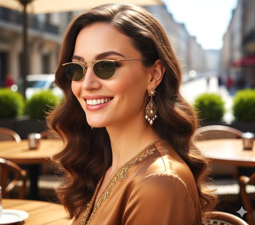 ROMEO GIGLI Vintage Sunglasses Pink Copper Burlesque Baroque