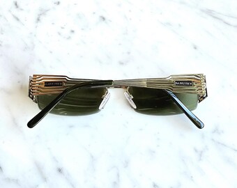 JEAN PAUL GAULTIER Vintage Sunglasses Jpg Green Silver SJP114