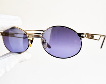 VOGUE Vintage Oval Sunglasses Gold Steampunk Frame Florence  display picture 1