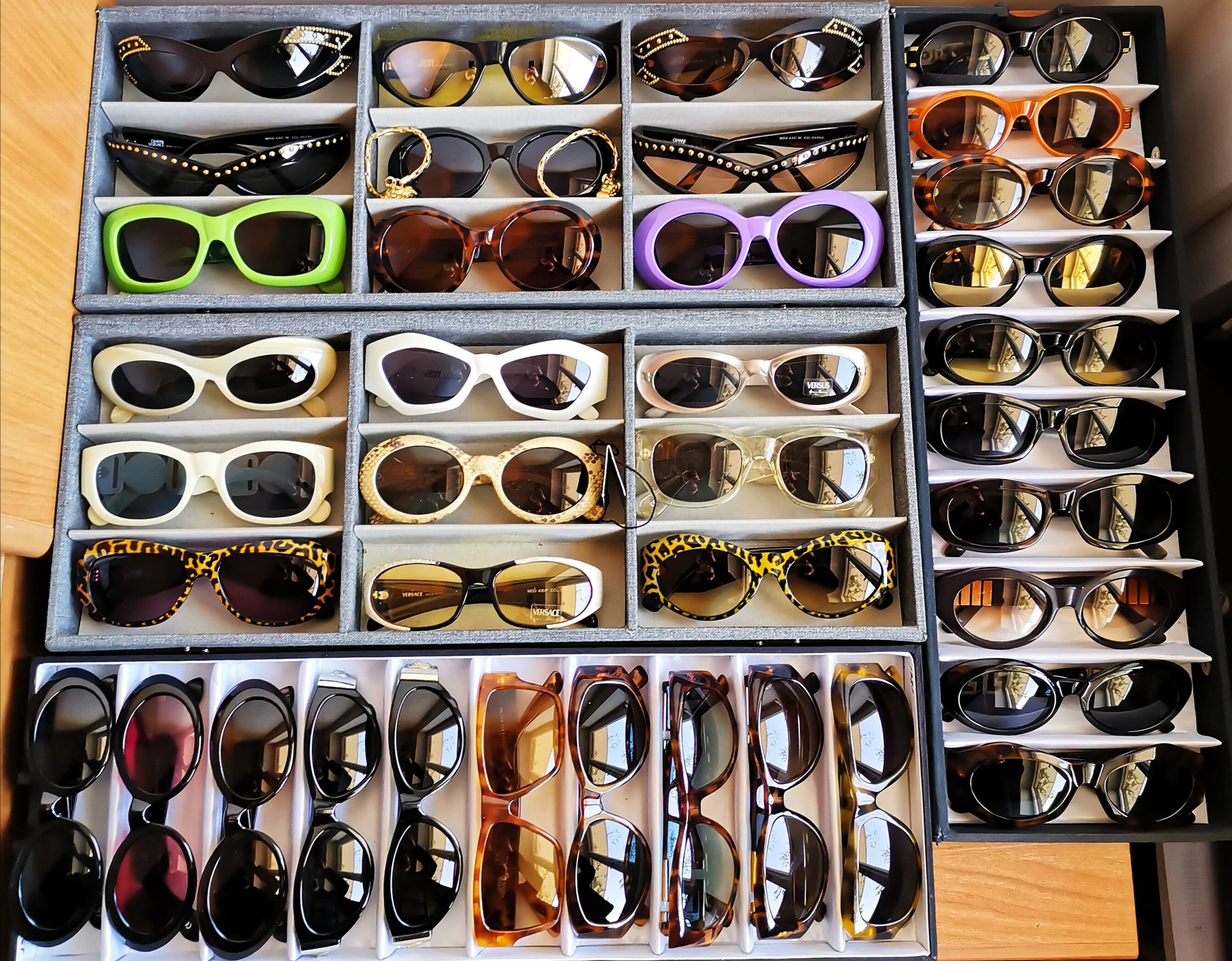 VERSACE Vintage Eyewear Square Aviator Eyeglasses Sunglasses