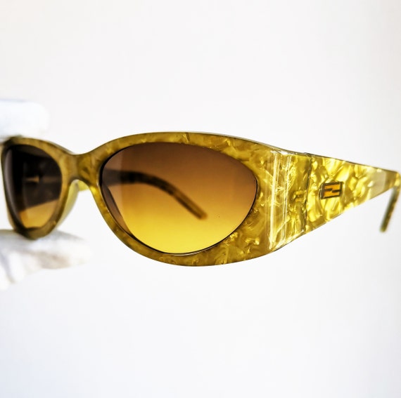 FENDI vintage Sunglasses rare marble iridescent g… - image 1