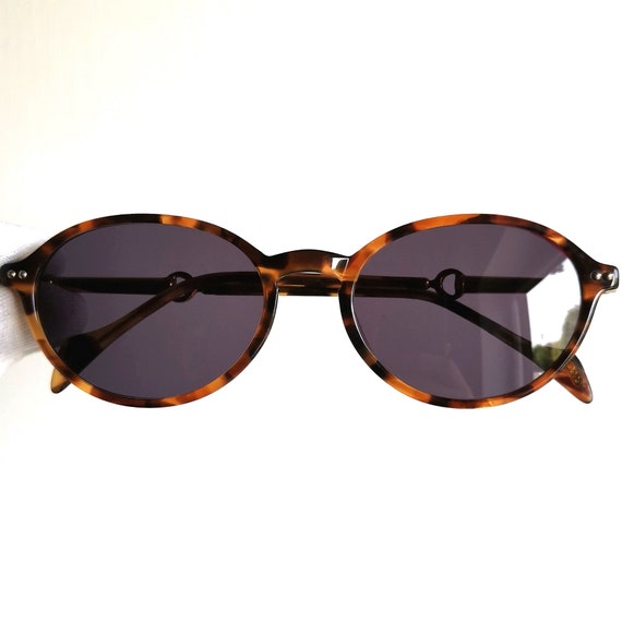 GUCCI Oval Sunglasses Vintage Gold Tortoise Brown Horse  display picture 2