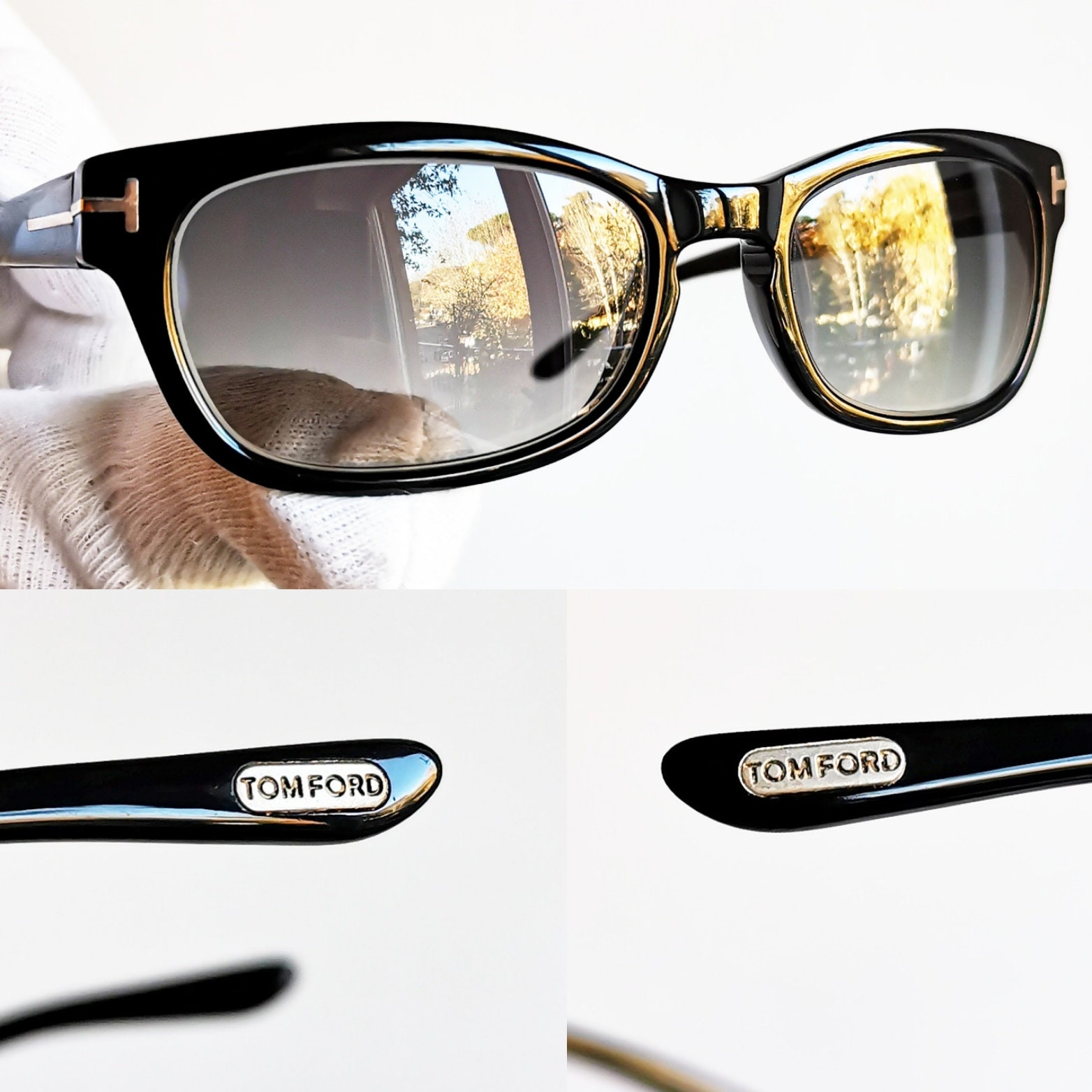 TOM FORD Vintage Sunglasses Rare Oval Square Rectangular