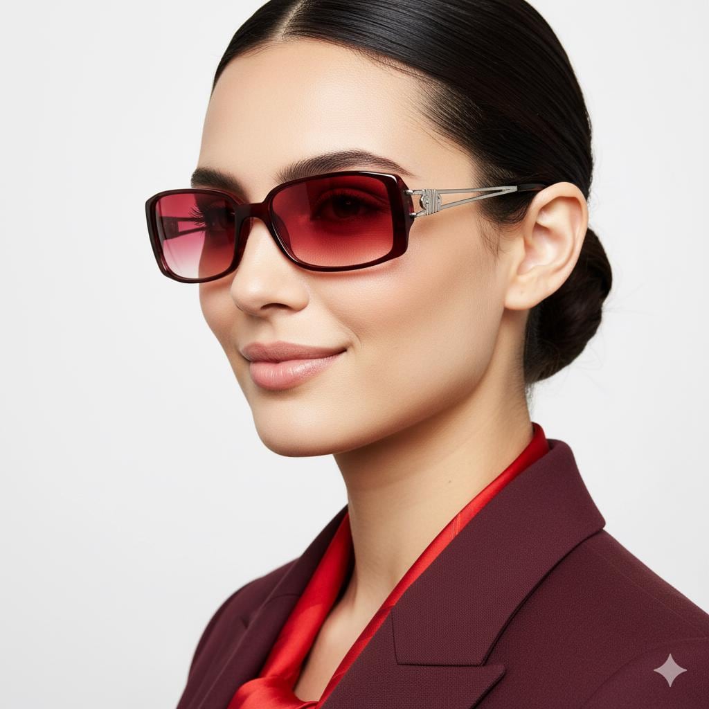 BVLGARI Vintage Sunglasses Oval Wrap Squared Small Silver