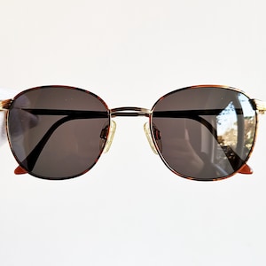 YVES SAINT LAURENT vintage Sunglasses Ysl rare gold round square clear lens tortoise brown oval 4015 frame Tupac Migos Rihanna new Nos 90s