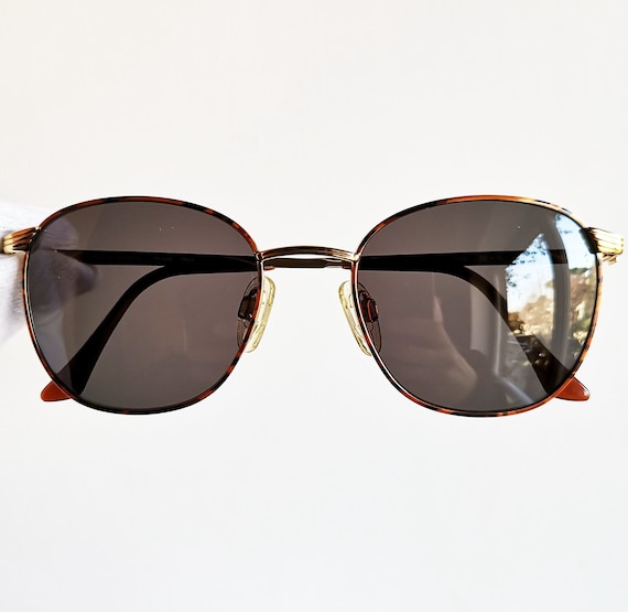 YVES SAINT LAURENT Vintage Sunglasses Gold Round Square  display picture 2