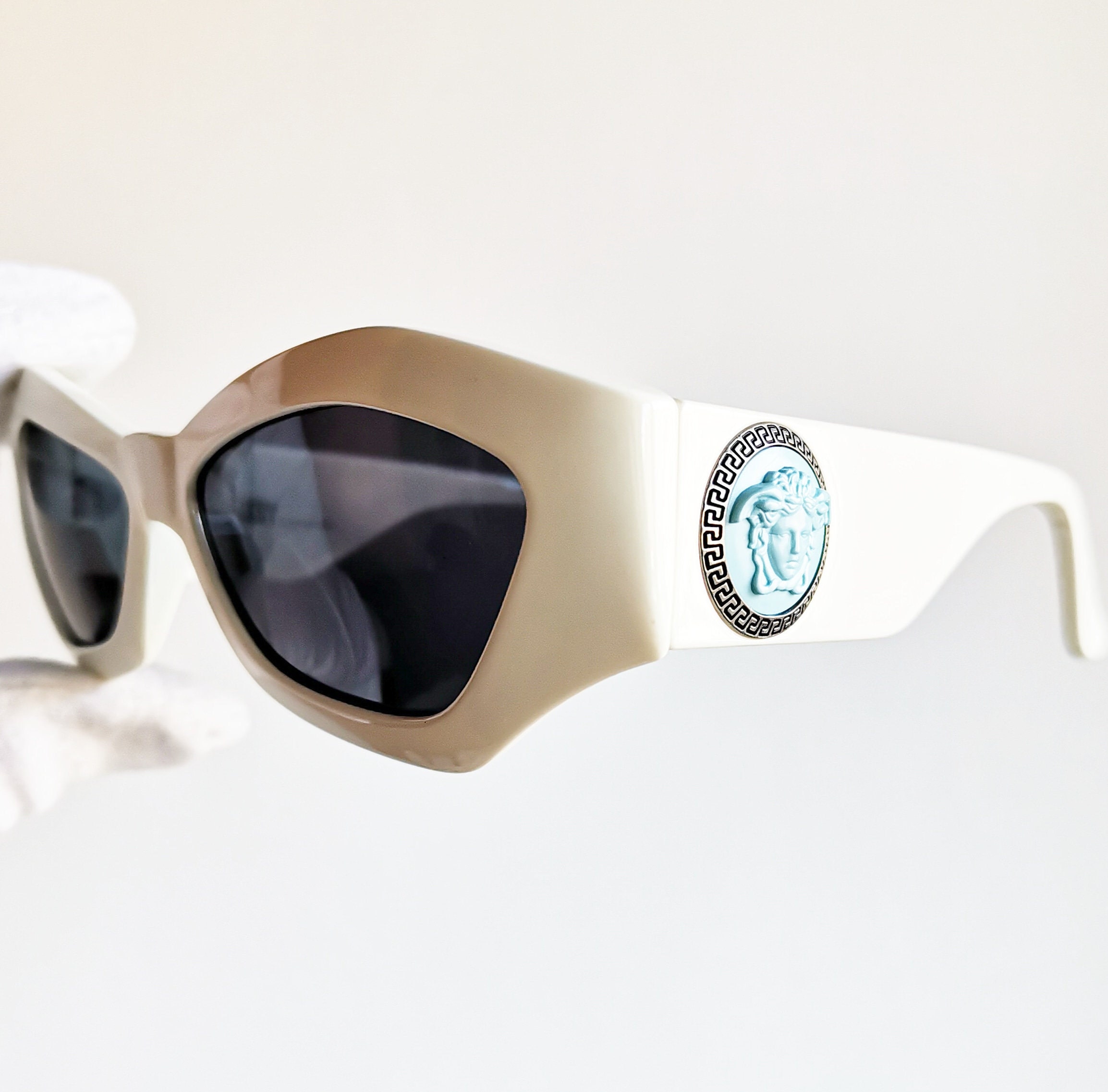 VERSACE occhiali da sole vintage rari fuori bianco quadrato | Etsy Italia