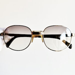 SAFILO gold round sunglasses vintage   plated oval  Tupac new clear smoke gray lenses Migos  Rihanna frame 70s 80s