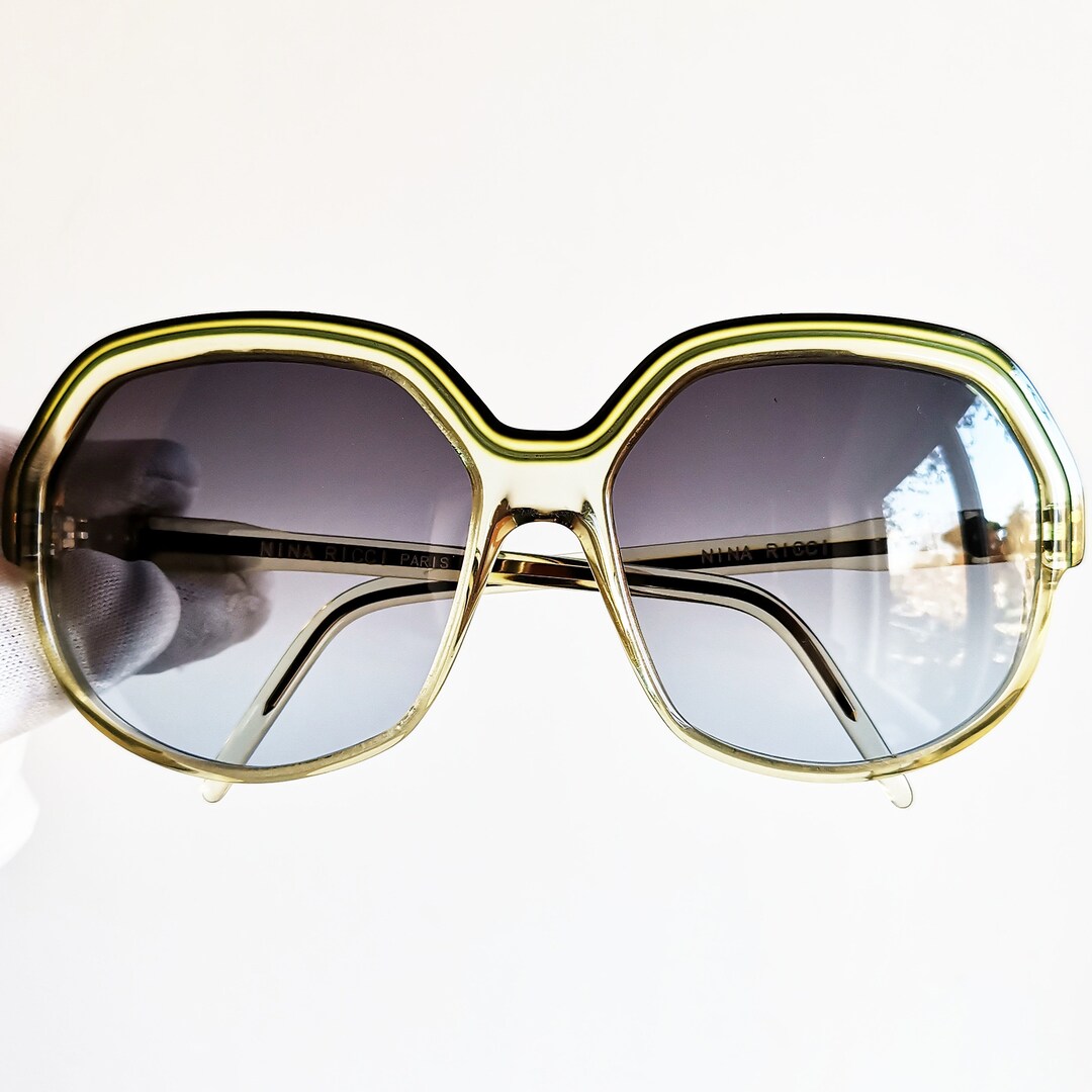 小物 NINA RICCI PARIS SUNGLASSES NINA RICCI Vintage Sunglasses Oversize Big Hexagon Square