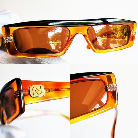 NOUVELLE VAGUE vintage sunglasses rare oval brown gol… Gem