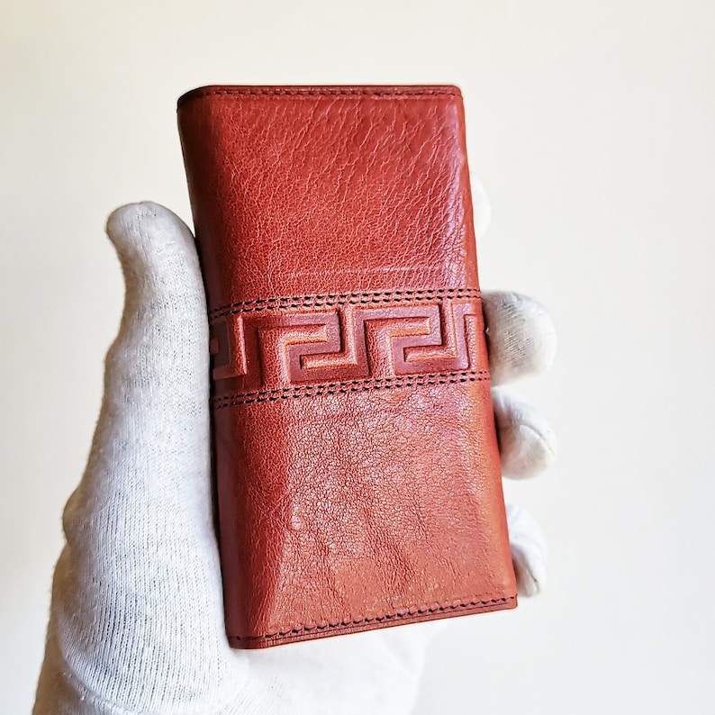 VERSACE Vintage Small Keychain Rare Greek Key Holder Wallet Etsy