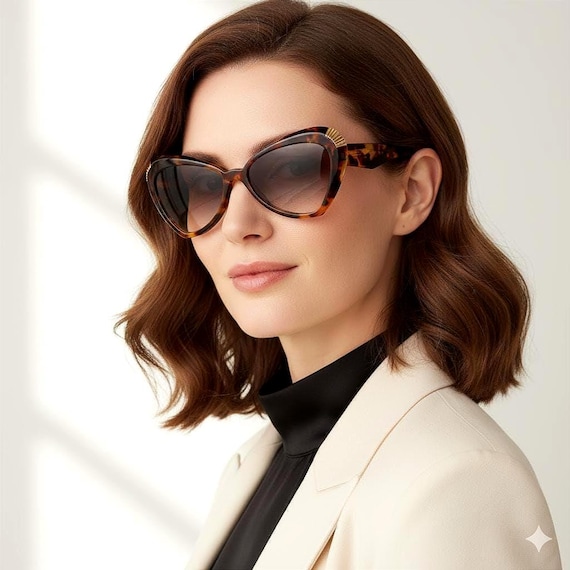 【Yves Saint Laurent】イヴサンローラン ヴィンテージ　NC YVES SAINT LAURENT Vintage Sunglasses Ysl Tortoise Brown Cateye