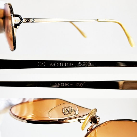 VALENTINO vintage sunglasses rare oval aviator sq… - image 4