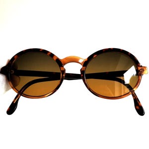 Valentino vintage sunglasses oval round brown gold OLIVER 1016 frame gray orange lenses VLTN 90s y2k Migos designer Kylie Jenner Bella Hadid