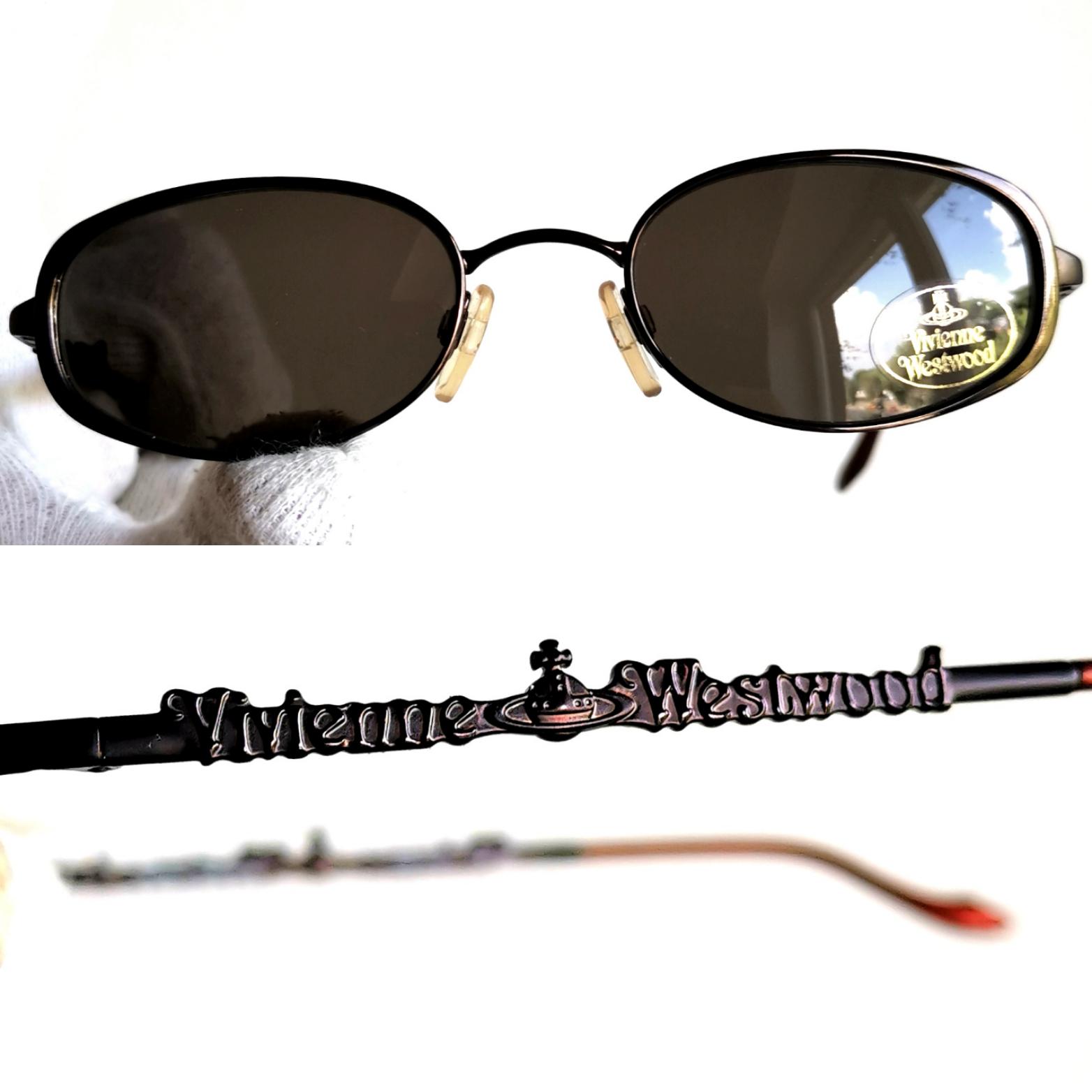 VIVIENNE WESTWOOD Vintage Sunglasses Oval Small Gray Copper